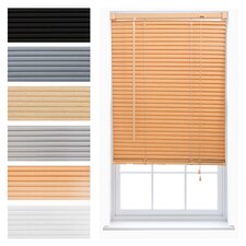 FURNISHED Modern PVC Venetian Blinds Durable Window Blinds for Homes and Offices | Brown | Teak | (W) 70cm x (L) 210cm