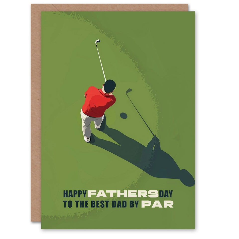 image 1 of Best By Par Golfer Golf Stroke Pun Joke Fathers Day Dad Card