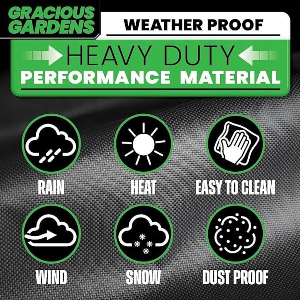 image 1 of Gracious Gardens Rectangular 300x250x100cm Waterproof Garden Furniture Cover | Black | Black | 300x250x100cm | 1