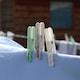 image 6 of JVL Peg Basket with 100 Plastic Clothes Pegs, Assorted Colours