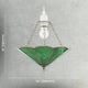 image 7 of Green Toned Chic Tiffany Glass Easy Fit Pendant Shade with Chains
