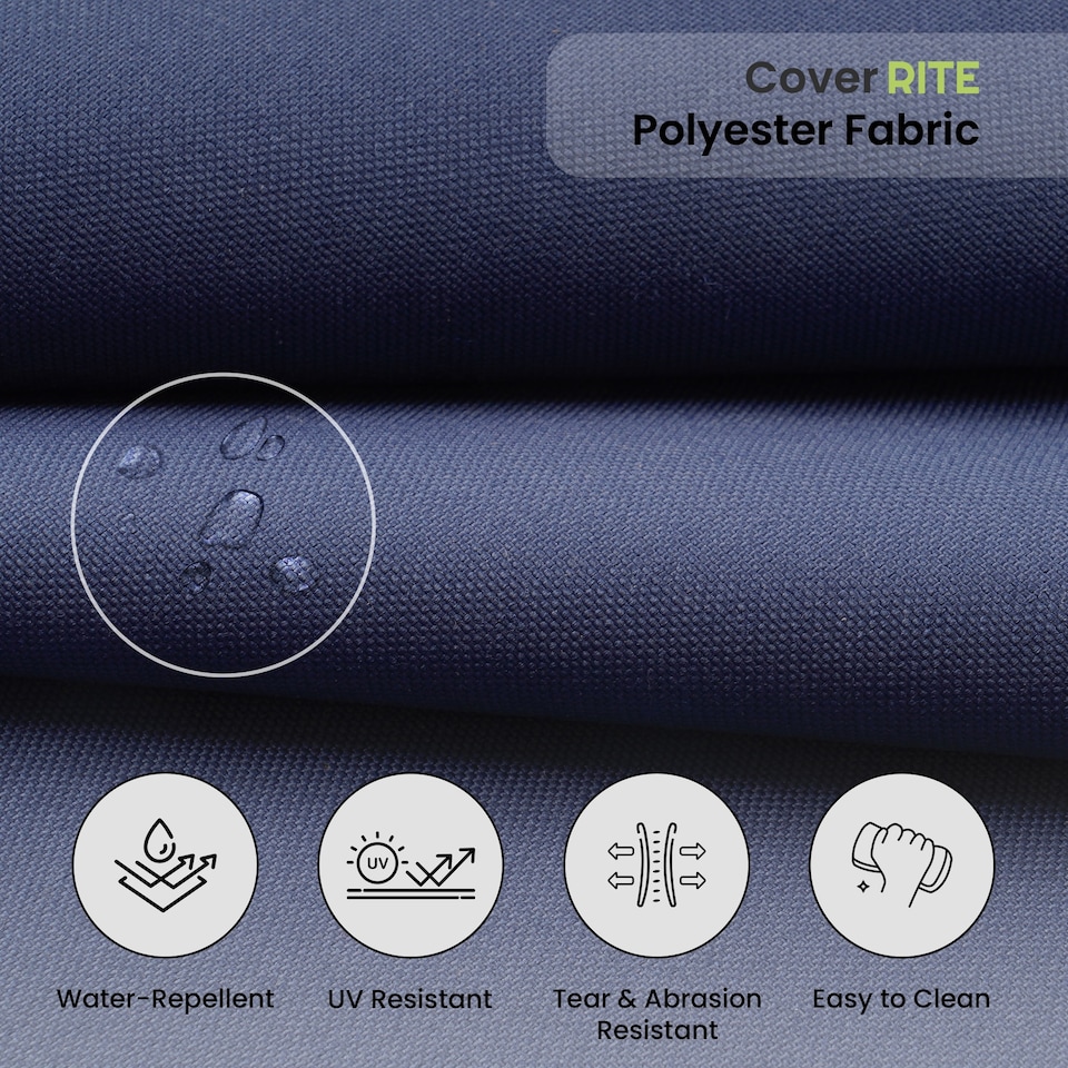 image 1 of Covers&All Outdoor Seat / Back Cushion with Highly Durable Cover Rite Fabric, 25½ in L x 25 in W x 5 in Thick, Navy Blue