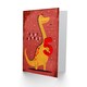 image 2 of Spiky Yellow Red Dinosaur Cartoon Cute 5th 5 Year Old Child Kids Birthday Card