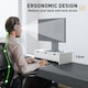 image 5 of HOMCOM Monitor Stand Riser with 3 Drawers for Laptop, Computer, PC, White