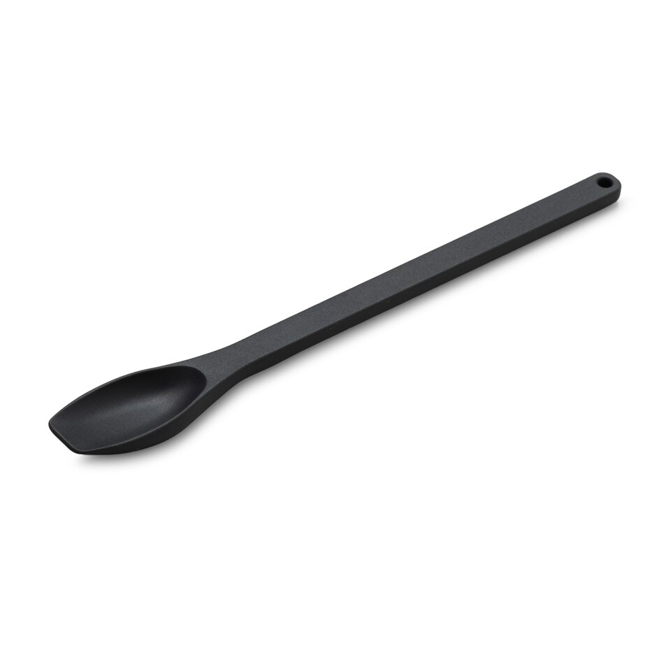 image 1 of Zeal Silicone Jar & Mayo Spoon, Long Handle Jar Spoon, Dark Grey