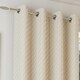 image 2 of Enhanced Living Tokyo Cream 90 x 72 inch (229x183cm) Eyelet Thermal Noise Reducing Dim Out Curtains (PAIR) | Cream | Cream | 2