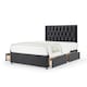 image 1 of Super Ortho Orthopaedic Graphite Plush Velvet 4 Drawer Divan Set And Lona Headboard King Size