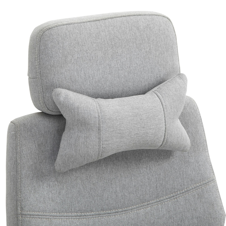 image 1 of Vinsetto Home Office Chair Reclining Computer Chair w/ Lumbar Support Grey