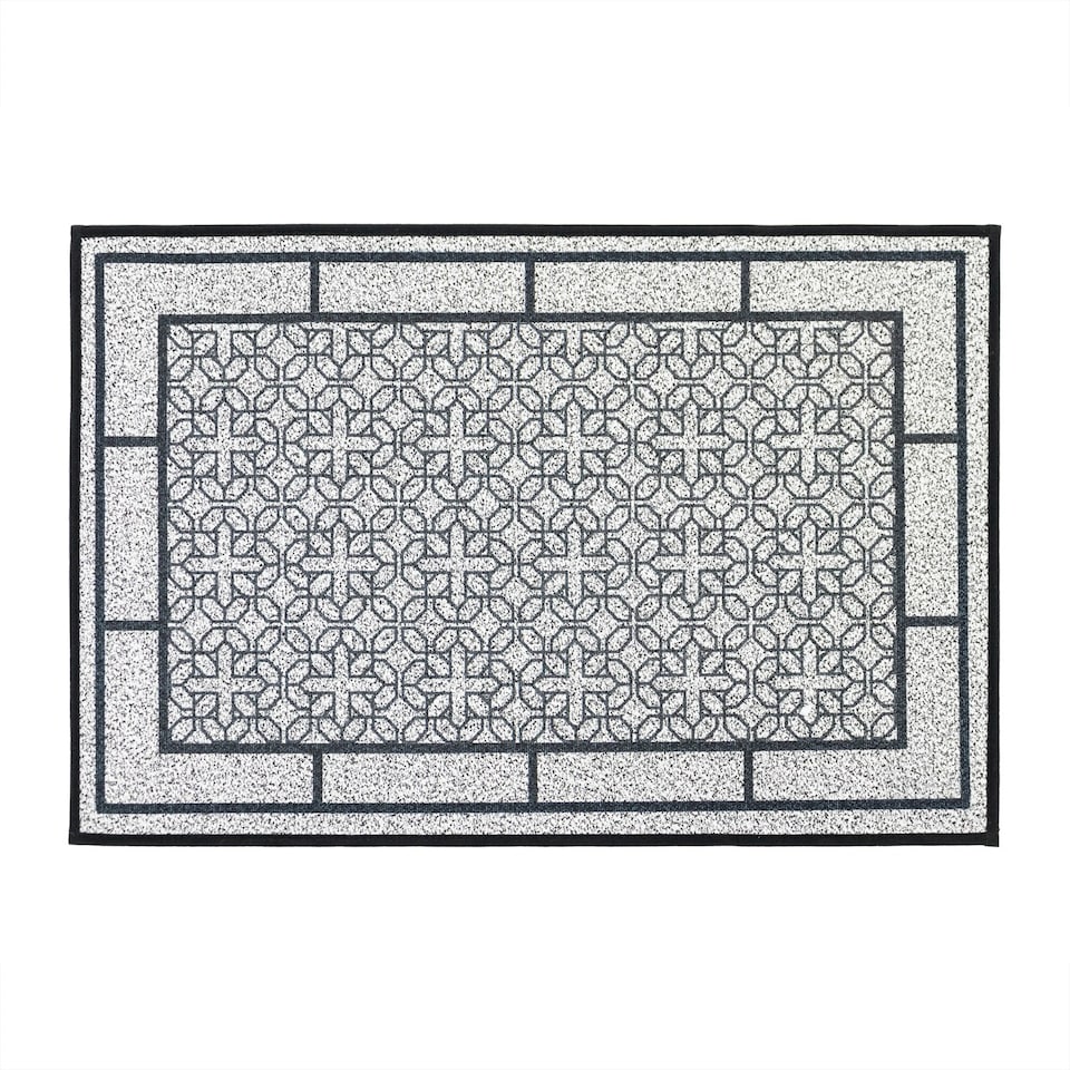 image 1 of JVL Avanti Machine Washable Entrance Doormat, 50x75cm - Grey