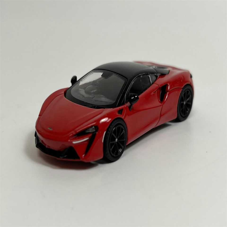 image 1 of McLaren Artura Vermillion Red RHD 1:64 Scale Mini GT MGT00532R