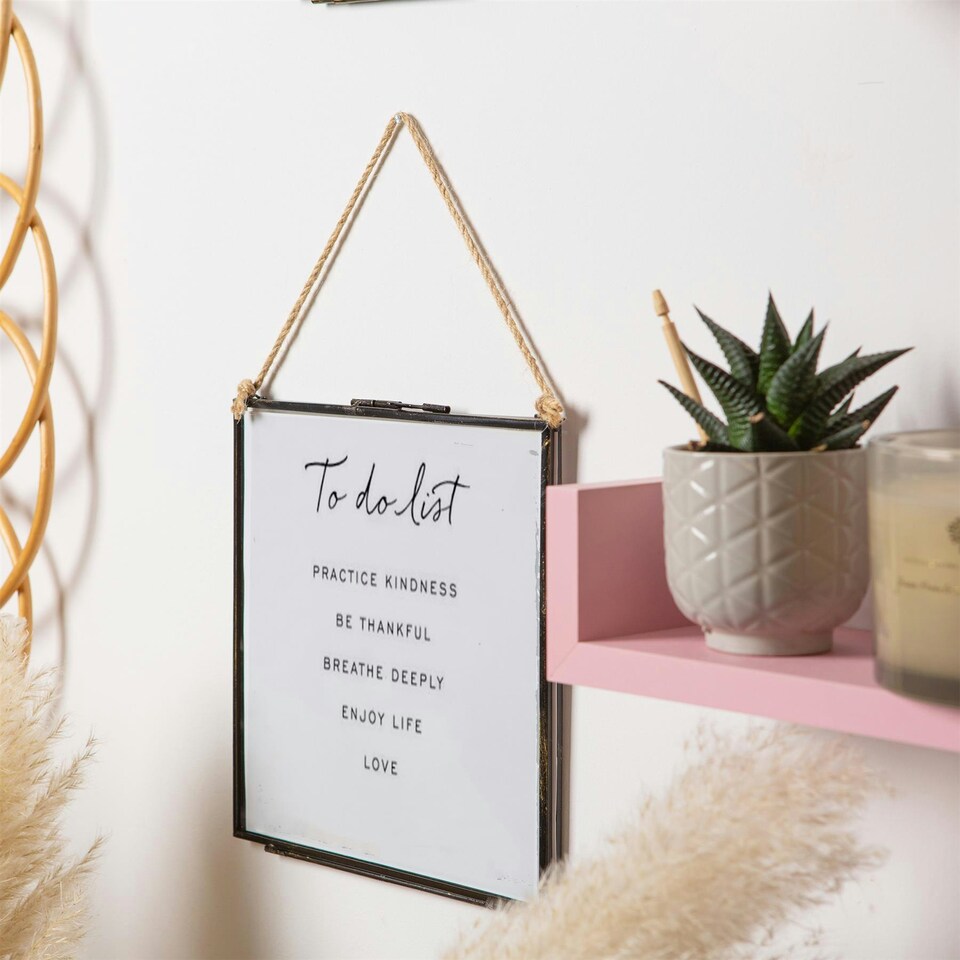 image 1 of Nicola Spring Hanging Metal Photo Frames Gallery Set - 5 Sizes - Black - Freestanding Picture Frame Display Frame Poster Frame Picture Display Black | S
