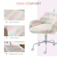 image 5 of Vinsetto Fluffy Desk Chair with Arms, Faux Fur Home Office Chair, Unicorn Swivel Chair with Adjustable Height and Wheels, Colourful