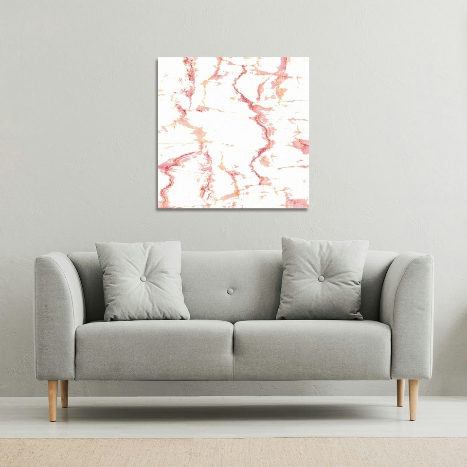 image 1 of Pink Marble (Canvas Print) 46 x 46 x 4cm