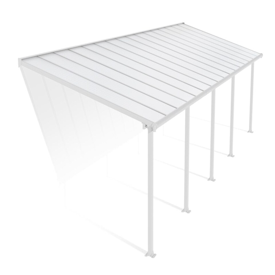 image 1 of Patio Cover Olympia 3 x 9.71 Clear - Polycarbonate - L980 x W300 x H305 cm - White White