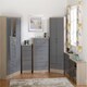 image 8 of Nevada 3 Door 2 Drawer Mirrored Wardrobe Grey