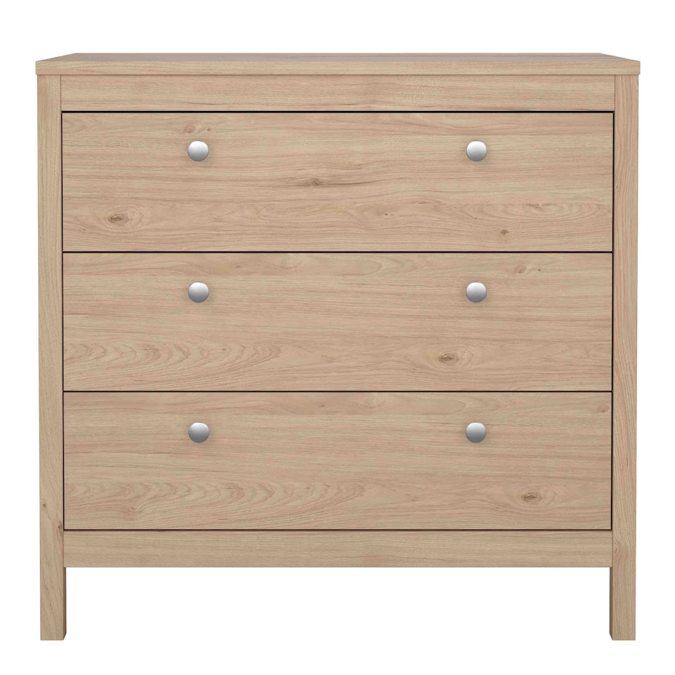 image 1 of Madrid Chest 3 Drawers in Jackson Hickory Oak