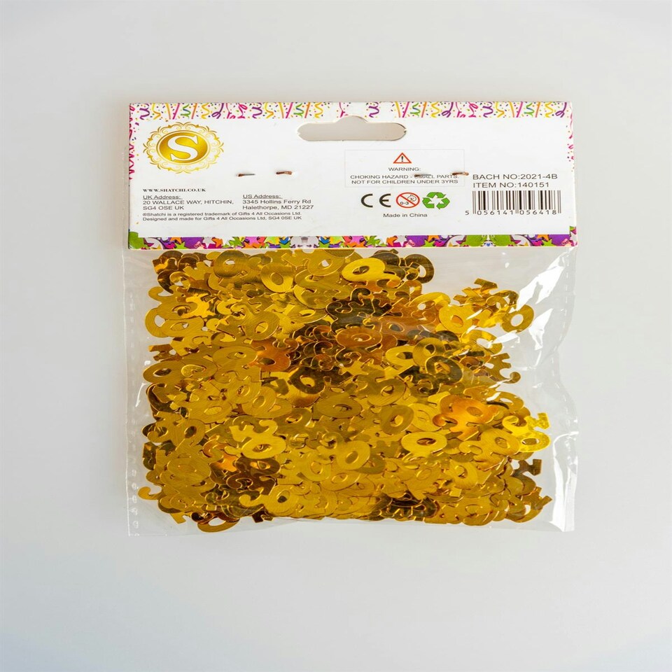 image 1 of 30th Confetti Gold 14G 4PK