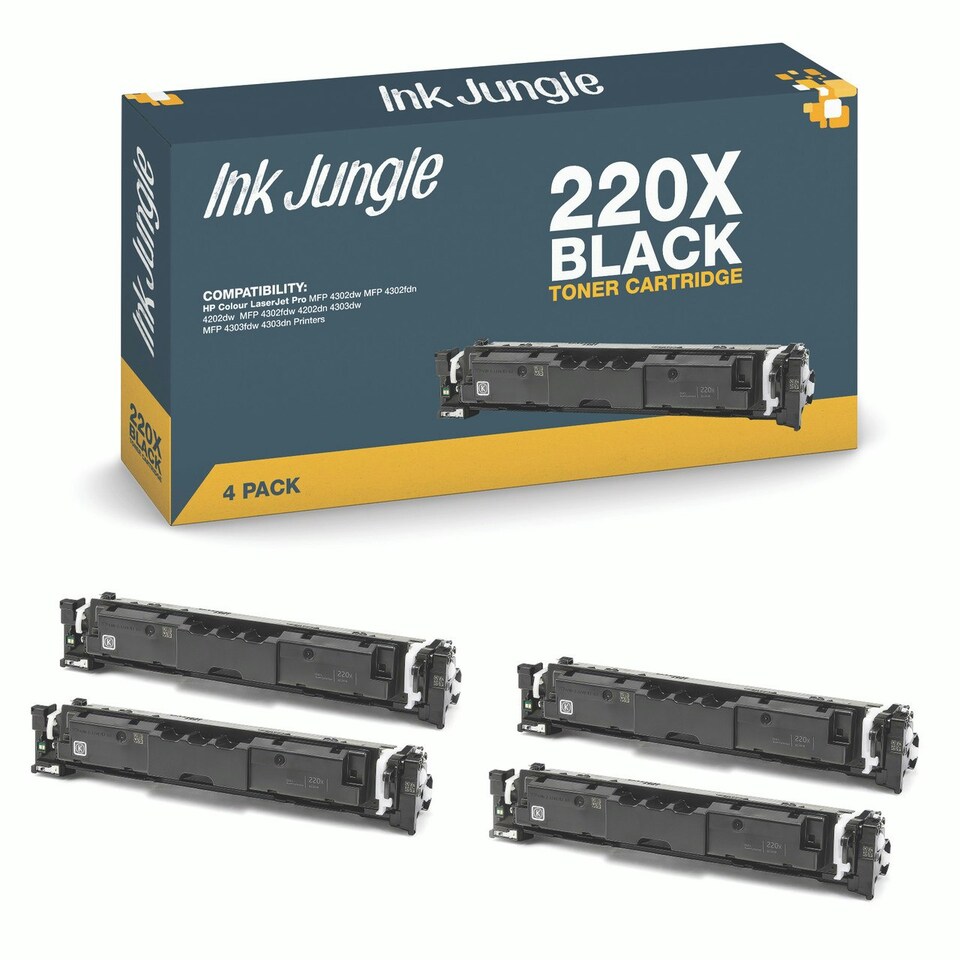 image 1 of 4x Compatible HP 220X Black Toner Cartridges Black