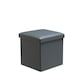image 7 of Faux Leather Storage Ottoman Storage Box With Lid Foldable - 38x38x38cm Square White