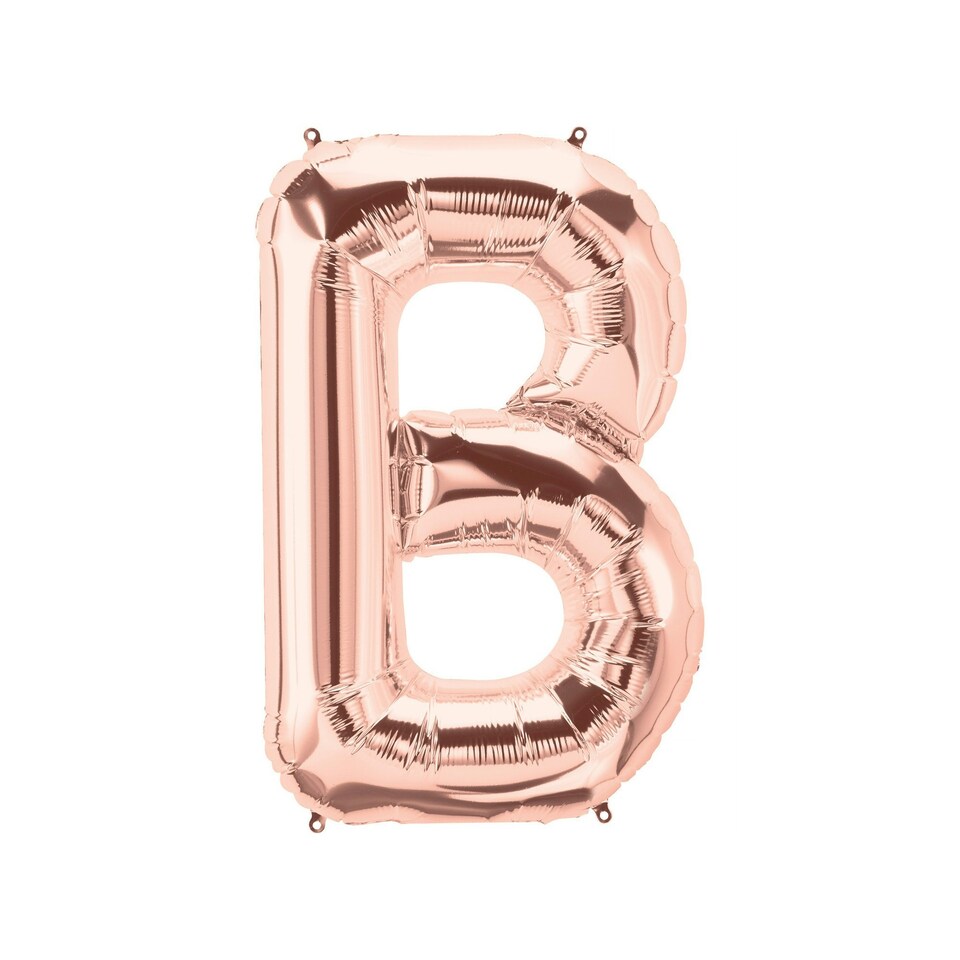 Realmax B Foil Balloon - Rose Gold - One Size