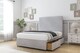 image 3 of Sloomy Manhattan Silver Naples Divan Bed With Mattress No Drawers With 54" Floor Standing Headboard 2'6 Small Single | Silver | Silver | Small Single | 1