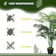 image 6 of Outsunny 125cm4FT Artificial Palm Plant Decorative Tree with Nursery Pot, Fake Plastic Indoor Home Office Decor, Green