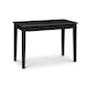 image 5 of Black Free-Standing Table with 2 Drawers | Black | Black