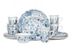 image 2 of 16pc Blue Floral Dinner Set