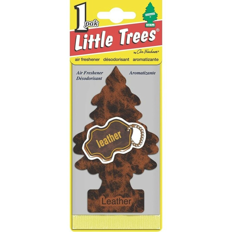 image 1 of Saxon Automotive Little Trees Traditional Air Freshener - Brown - Leather