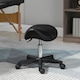 image 2 of HOMCOM Saddle Stool Adjustable Rolling Salon Chair for Massage Spa Beauty Black