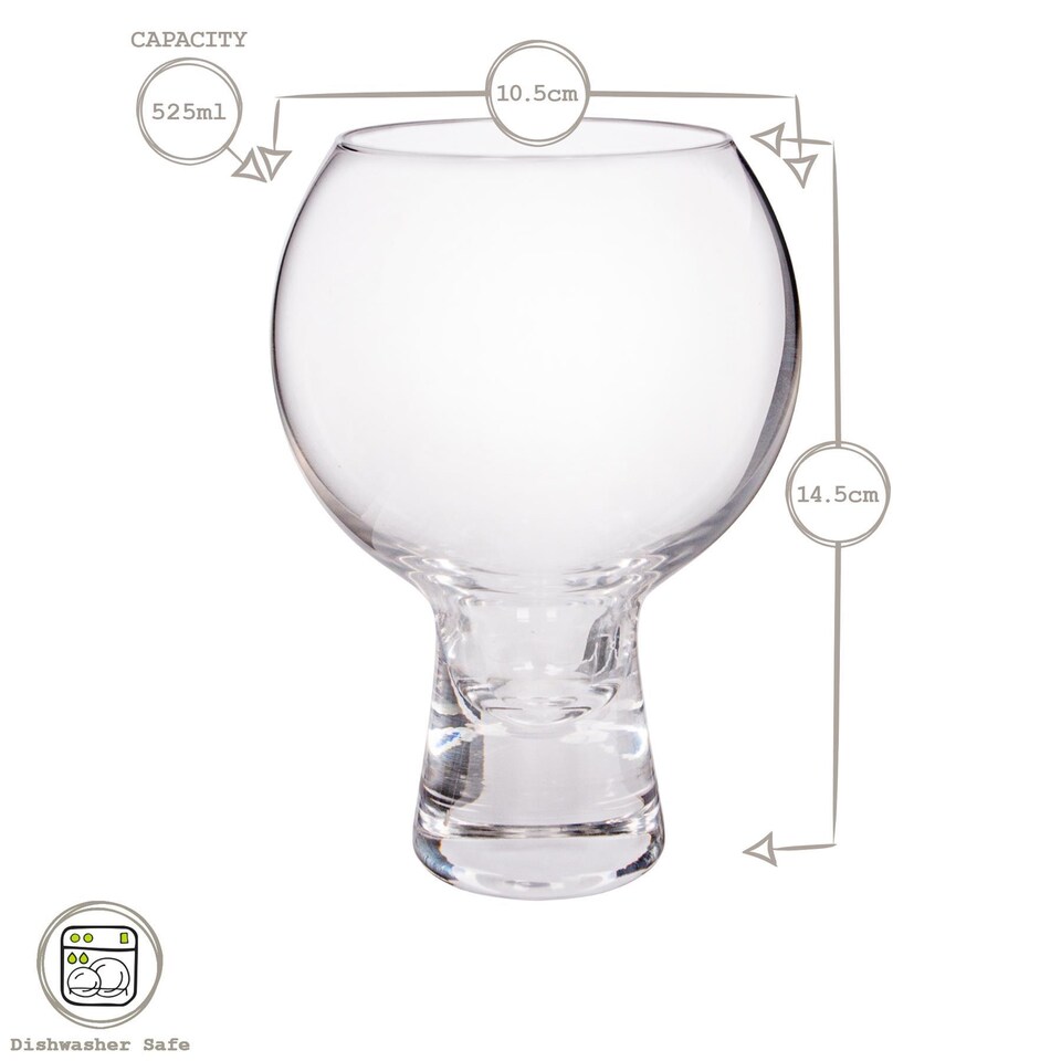 image 1 of Rink Drink Short Stem Gin Glasses - 525ml - Pack of 4