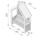 image 3 of Wooden Garden Bench 2 Seater Seated Arbour Outdoor Seat with Open Sides