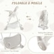 image 7 of COSTWAY Folding Baby High Chair Convertible High Chair Beige