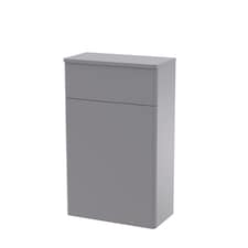 Bathroom Floor Concealed Cistern WC Toilet Unit, Satin Grey, 500mm | Grey | Satin Grey | 253 x 500 x 818mm | 1