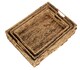 image 5 of Set of 3 Water Hyacinth Shallow Rectangular Storage Basket | Brown | Brown | Not provided