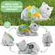 image 5 of Pack of 12 Solar Cat Garden Ornament Grey | One Size