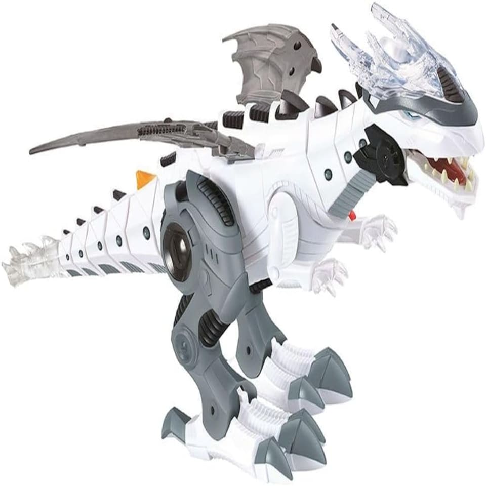 image 1 of Alivio Fire-Breathing Dinosaur Toy with Lights & Sounds (white)