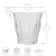 image 3 of Duralex Picardie Drinking Glasses - 250ml Tumblers for Water, Juice - Clear - Pack of 6 Clear
