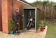 image 7 of 9 x 4 ft Trimetals ProtectaBike 940 Pent Roof Metal Motorcycle Garage - Double Door - Police Approved | Grey