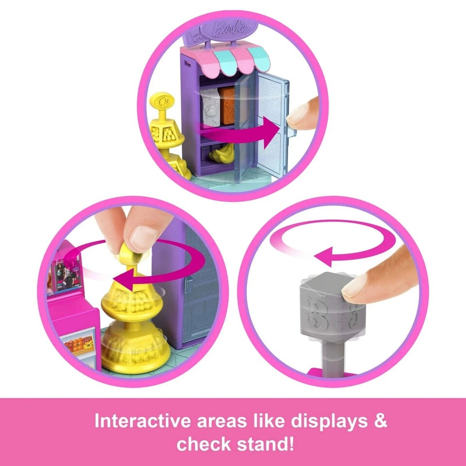 image 1 of Barbie Mini Land Doll Playset Grocery Store