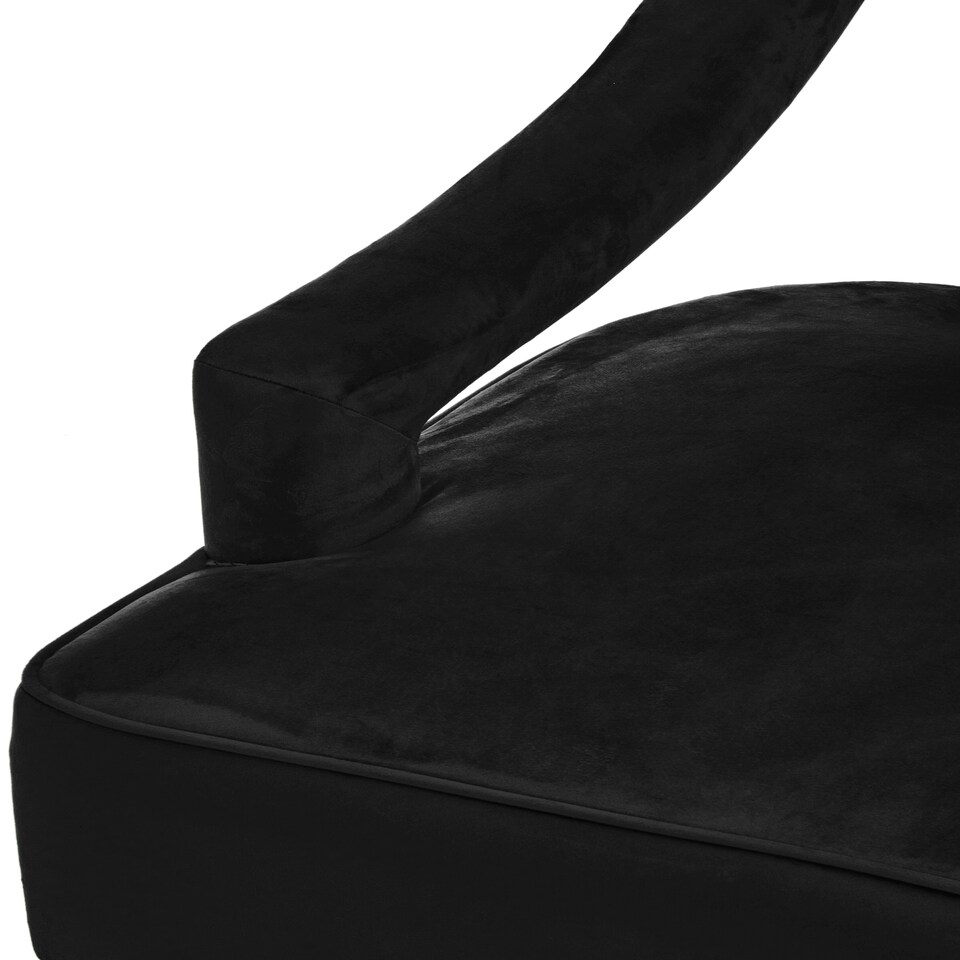 image 1 of Interiors by Premier Black Velvet Chair Black