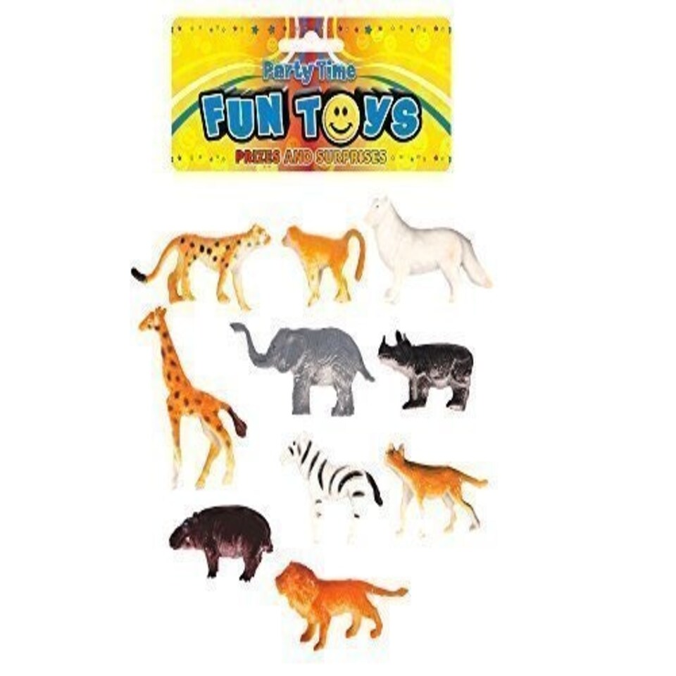 (10) 4-6CM JUNGLE ANIMALS - Pocket Money Toys - T79030