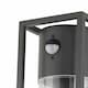 image 4 of Set of 2 Hale - Black Motion Sensor Outdoor Wall Lights | Black | Clear | 2