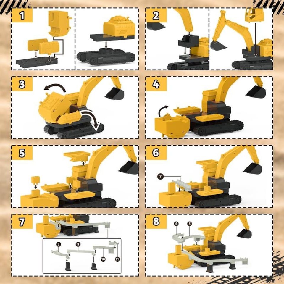 image 1 of Crane Truck Toy Construction Vehicle Toy with Race Track