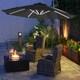 image 10 of Outsunny 3(m) Solar LED Cantilever Parasol Adjustable Garden Umbrella Dark Grey