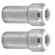 image 4 of SPARES2GO Radiator Valve 15mm x 10mm Pushfit Chrome Speed Fit Reducing Straight Compression Stem (Pack of 2)