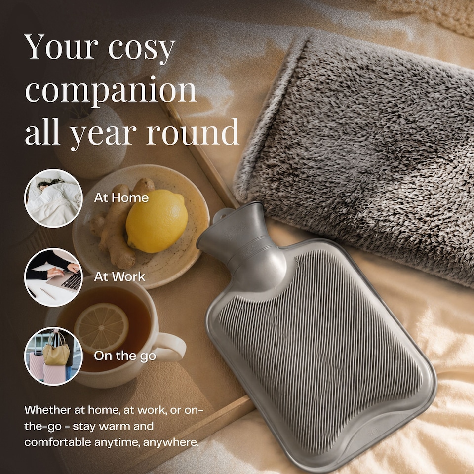 image 1 of 1.5L Wearable Hot Water Bottle Belt | Adjustable Hot Water Bottle Strap