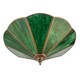 image 5 of Green Toned Chic Tiffany Glass Easy Fit Pendant Shade with Chains