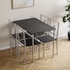 image 2 of Vida Designs Roslyn 4 Seater Dining Set 3 Piece Table & Bench Set, Black