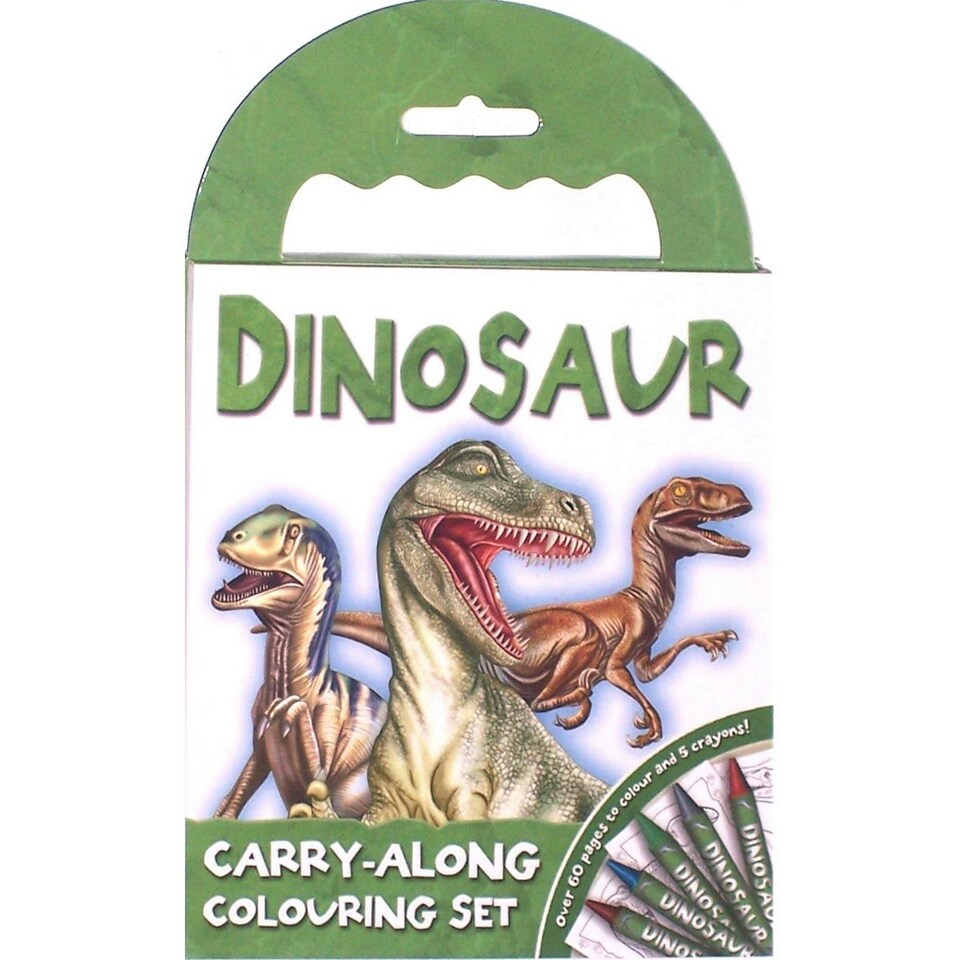Alligator Dinosaur Colouring Set - White/Green - One Size